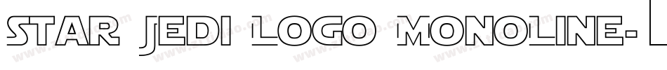 Star Jedi Logo MonoLine字体转换